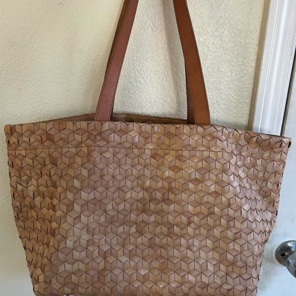 Madewell Woven Leather Tote Bag - Picture 3 of 7